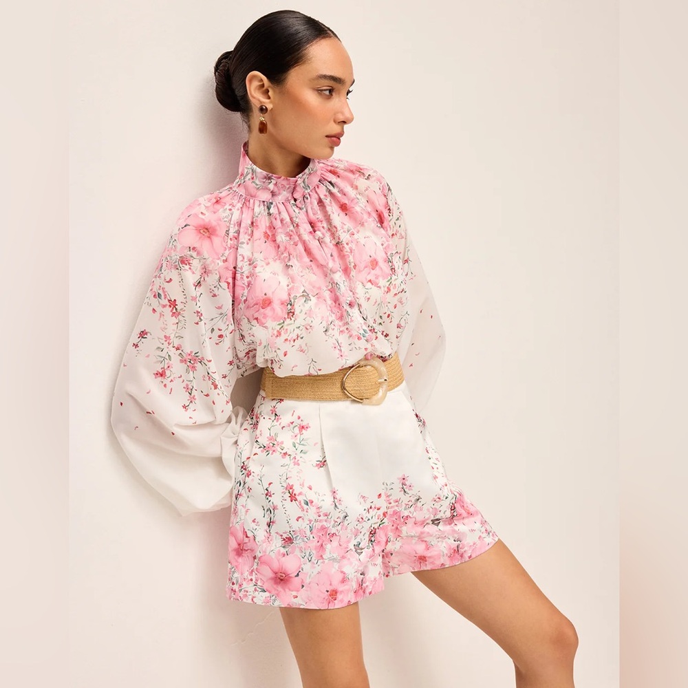 NWT Commense Floral Top & Shorts Set (M)